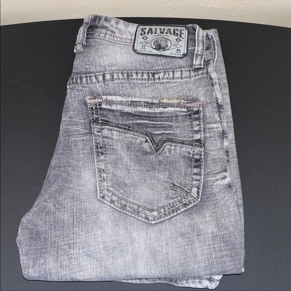 Black salvage jeans